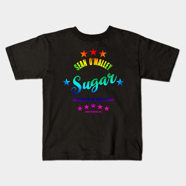 Sugar Sean O'Malley Rainbow Script Kids T-Shirt by SavageRootsMMA